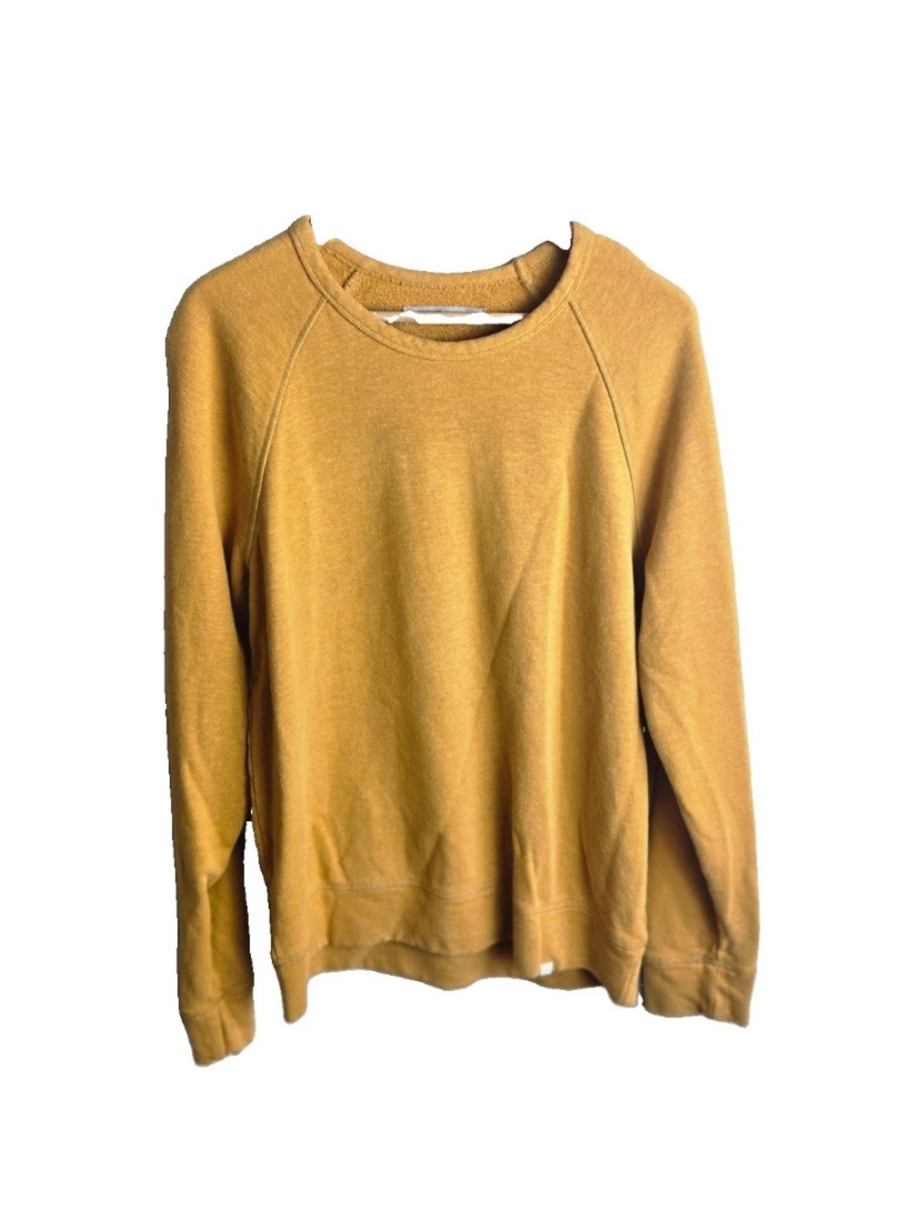 Outerknown Sur Sweatshirt Mustard Yellow Hemp Organic Cotton Crewneck Large Mens
